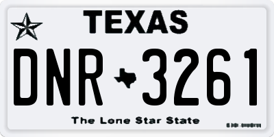 TX license plate DNR3261