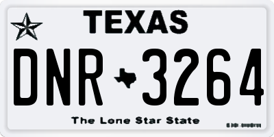 TX license plate DNR3264