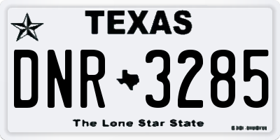 TX license plate DNR3285