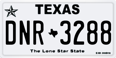 TX license plate DNR3288
