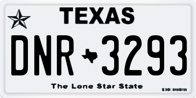 TX license plate DNR3293