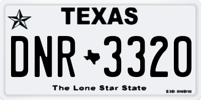 TX license plate DNR3320