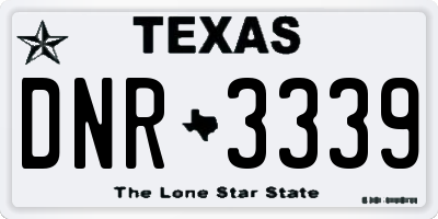 TX license plate DNR3339
