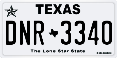 TX license plate DNR3340