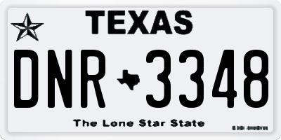 TX license plate DNR3348