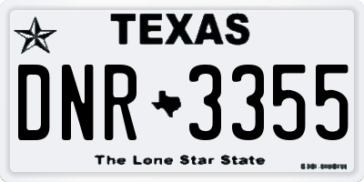 TX license plate DNR3355