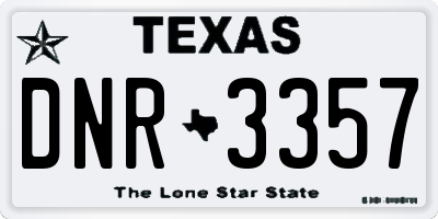 TX license plate DNR3357