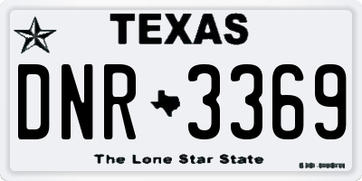TX license plate DNR3369