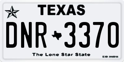 TX license plate DNR3370