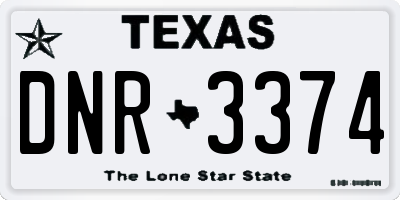 TX license plate DNR3374