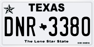 TX license plate DNR3380