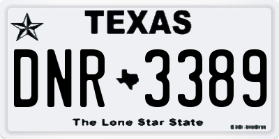 TX license plate DNR3389