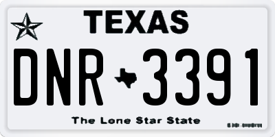 TX license plate DNR3391