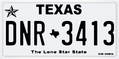 TX license plate DNR3413