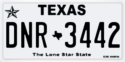 TX license plate DNR3442
