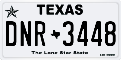 TX license plate DNR3448