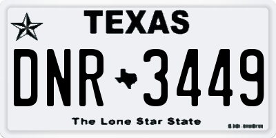 TX license plate DNR3449