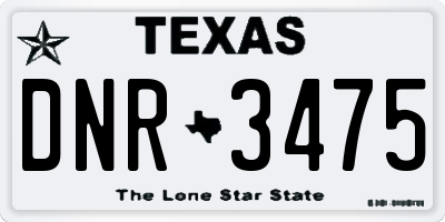 TX license plate DNR3475