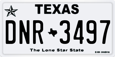 TX license plate DNR3497