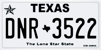 TX license plate DNR3522