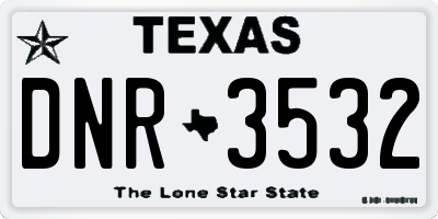 TX license plate DNR3532