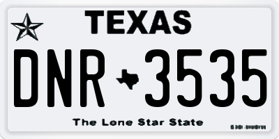 TX license plate DNR3535