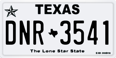 TX license plate DNR3541