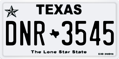 TX license plate DNR3545