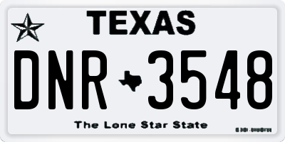 TX license plate DNR3548
