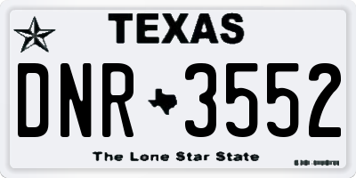 TX license plate DNR3552
