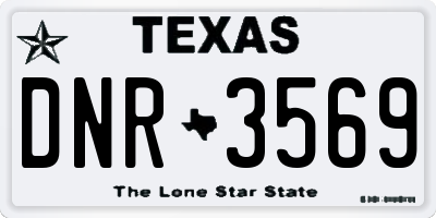 TX license plate DNR3569