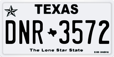 TX license plate DNR3572