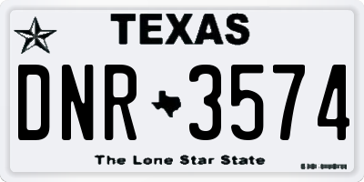 TX license plate DNR3574
