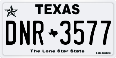 TX license plate DNR3577