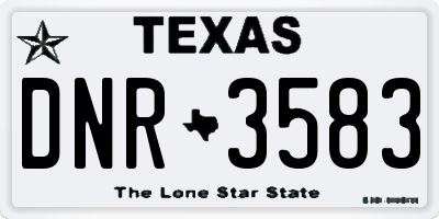 TX license plate DNR3583