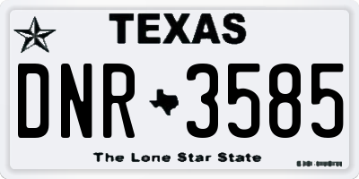 TX license plate DNR3585