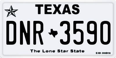 TX license plate DNR3590