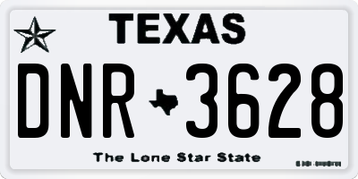 TX license plate DNR3628