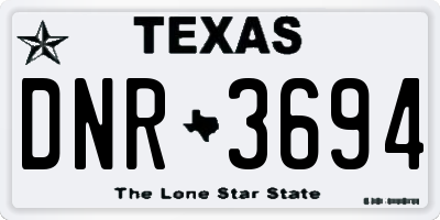 TX license plate DNR3694