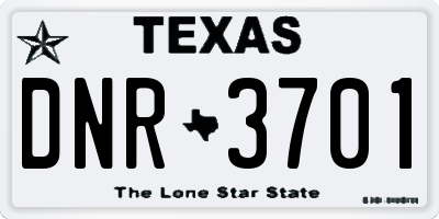TX license plate DNR3701