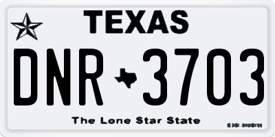 TX license plate DNR3703