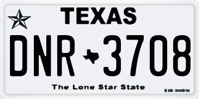 TX license plate DNR3708