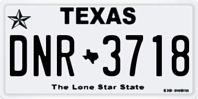 TX license plate DNR3718
