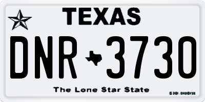TX license plate DNR3730