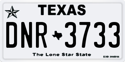 TX license plate DNR3733