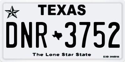 TX license plate DNR3752