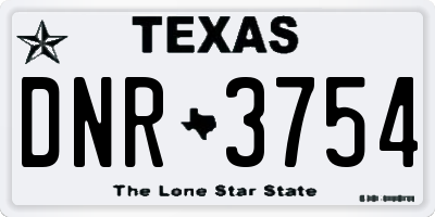TX license plate DNR3754