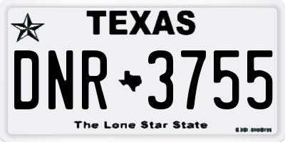 TX license plate DNR3755