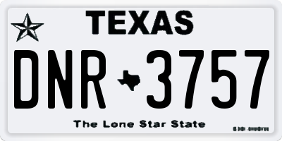 TX license plate DNR3757