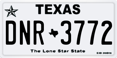 TX license plate DNR3772